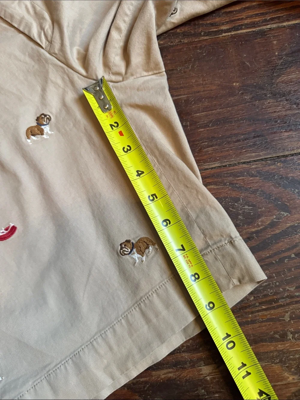 Polo by Ralph Lauren Khaki Embroidered Bulldog Shorts 33W